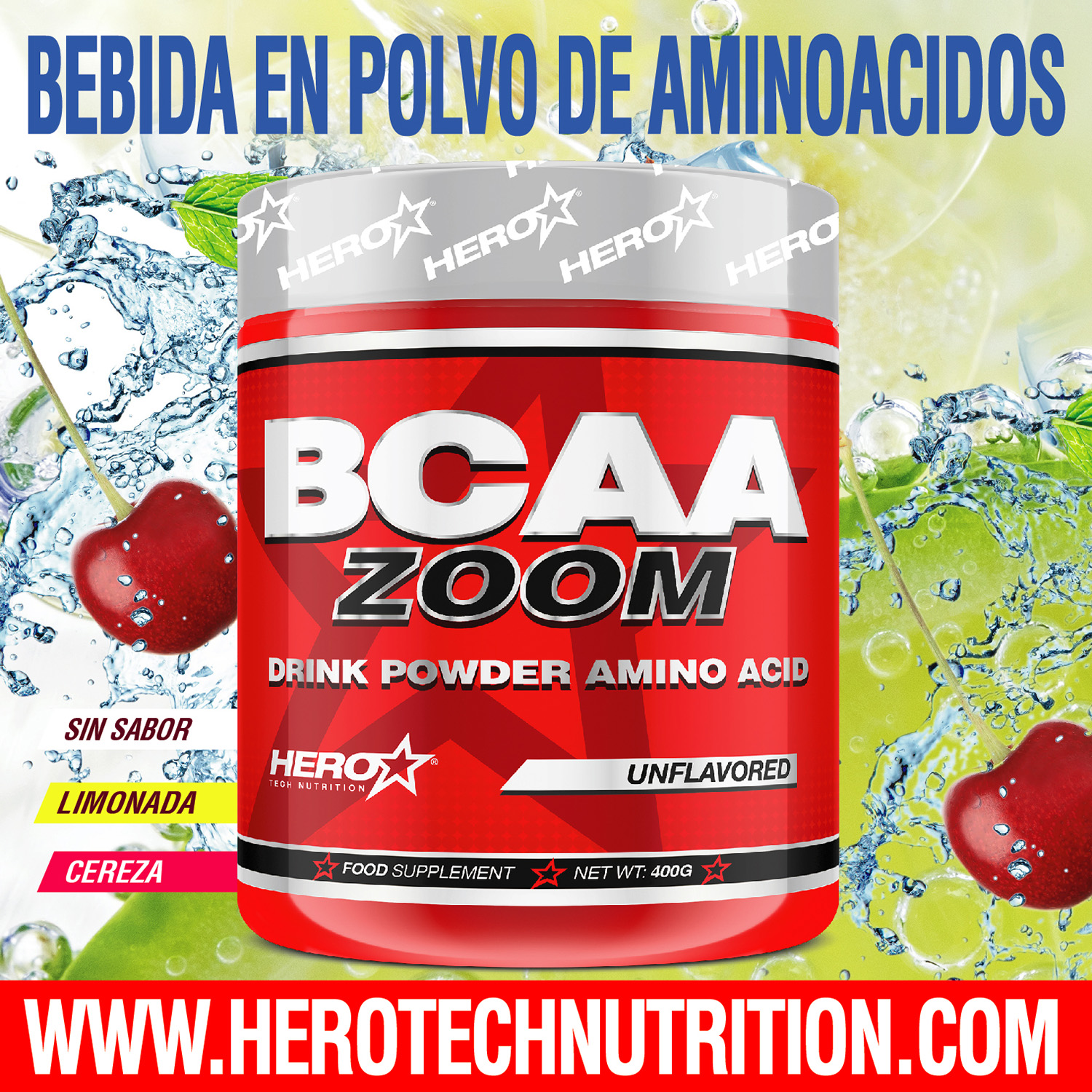 BCAA ZOOM AMINOACIDOS - HERO TECH NUTRITION herotechnutrition